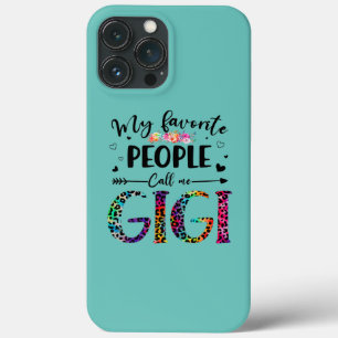 Funda Para iPhone 13 Pro Max Mi Gente Favorita Me Llama Leopardo Floral Gigi