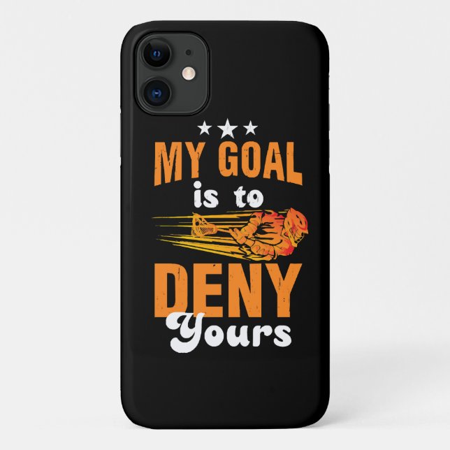 Funda De Case-Mate Para iPhone Mi Meta Es Negar La Tuya Lacrosse (Reverso)