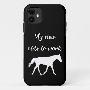 Funda Para iPhone 11 Mi nuevo viaje al trabajo por caballos es gracioso