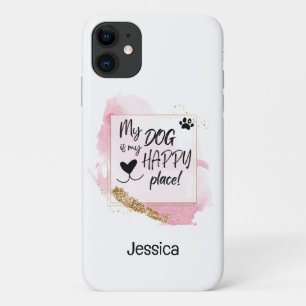 Funda Para iPhone 11 Mi perro es mi lugar feliz