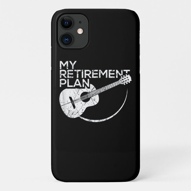 Funda De Case-Mate Para iPhone Mi plan de retiro Músicos divertidos de guitarra (Reverso)