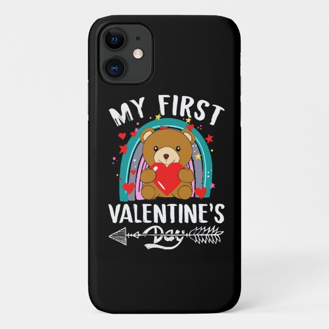 Funda De Case-Mate Para iPhone mi primer día de San Valentín (Reverso)