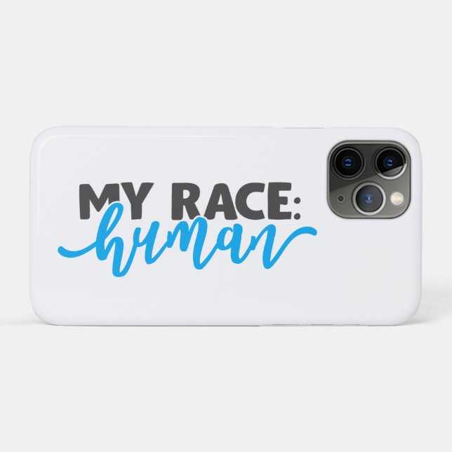Funda De Case-Mate Para iPhone Mi raza: humana (Reverso (horizontal))