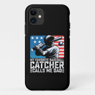 Funda Para iPhone 11 Mi receptor favorito de béisbol me llama papá