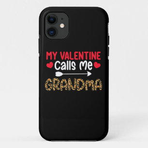 Funda Para iPhone 11 Mi San Valentín me llama abuela leopardo búfalo