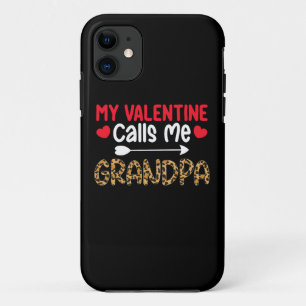 Funda Para iPhone 11 Mi San Valentín me llama abuelo leopardo búfalo
