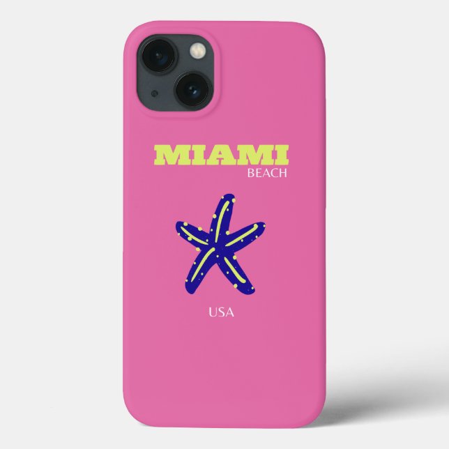 Funda De Case-Mate Para iPhone Miami, Miami Beach, Pink' (Reverso)