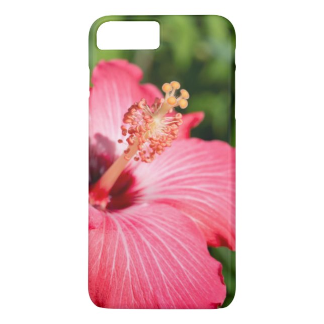 Funda De Case-Mate Para iPhone Míchigan, Dearborn. Detalle de Hibisco Rosa (Reverso)