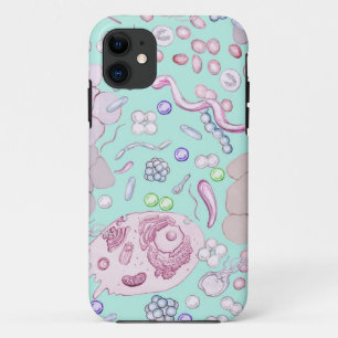 Funda Para iPhone 11 Microbiología en azul