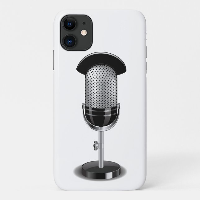 Funda De Case-Mate Para iPhone Micrófono clásico (Reverso)