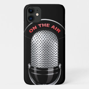 Funda Para iPhone 11 Micrófono de radio vintage