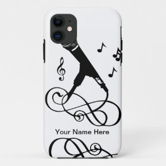 Funda Para iPhone 11 Micrófono musical de la música del músico del