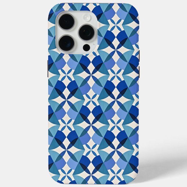 Funda De Case-Mate Para iPhone Mid-Century Modern Blue  (Reverso )