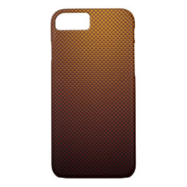 Funda Para iPhone 8/7 Miel amarilla fibra de carbono negra con estampado