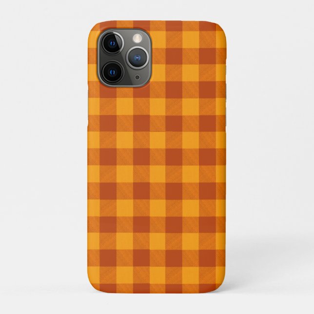 Funda De Case-Mate Para iPhone Miel Ámbar Buffalo Check (Reverso)