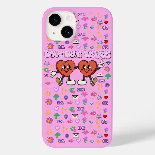 Funda De Case-Mate Para iPhone Mikitiez personalizado valentine divertido softwar (Reverso )