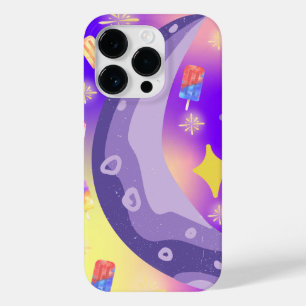 Funda Para iPhone 14 Pro De Case-Mate Mikitiez verano arcoiris púrpura pala de oro