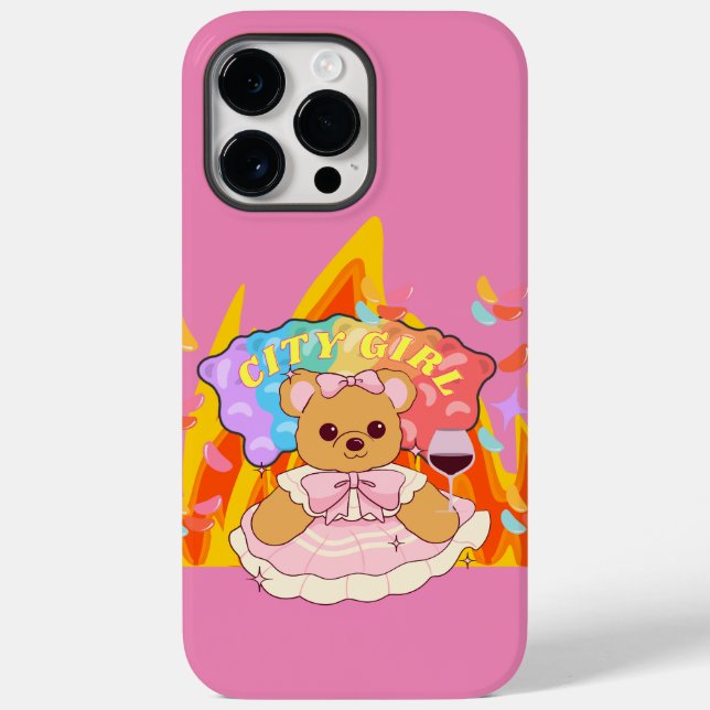 Funda De Case-Mate Para iPhone Mikitiez verano osito de peluche gelatina fuego de (Reverso )