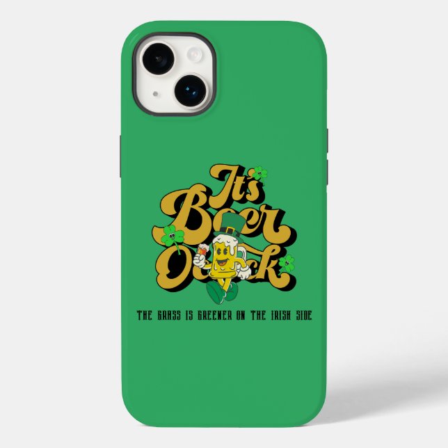 Funda De Case-Mate Para iPhone Mikitiez verde afortunado Saint Patrick's Day iris (Reverso )