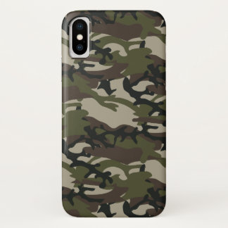 Funda Para iPhone X Militares de Camo del arbolado