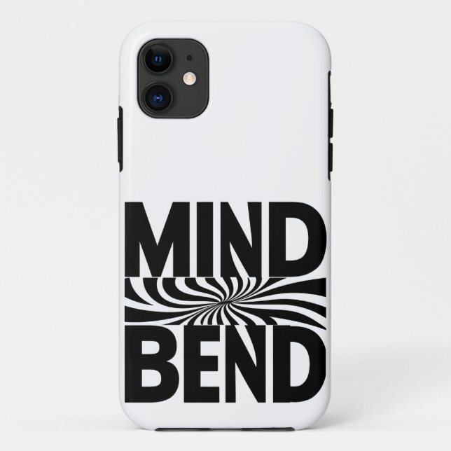 Funda De Case-Mate Para iPhone Mind Bend Optical Illusion Bold Black and White (Reverso)
