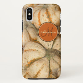 Funda Para iPhone X Mini Calabazas Blancas Con Acentos Naranjas Y Verd