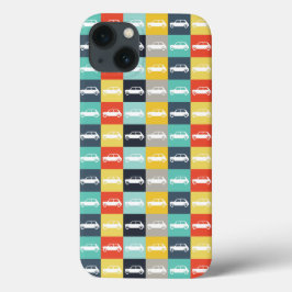 Funda Para iPhone 13 Mini Cooper de tablero de ajedrez moderno