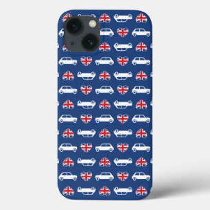 Funda Para iPhone 13 Mini corazones Cooper británicos - azul