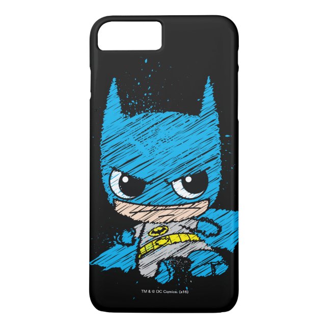 Funda De Case-Mate Para iPhone Mini esbozo de Batman (Reverso)