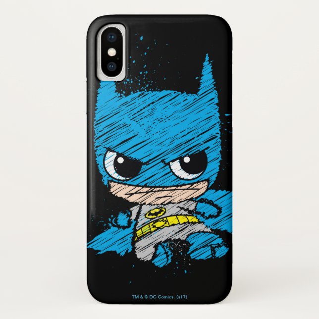 Funda De Case-Mate Para iPhone Mini esbozo de Batman (Reverso)