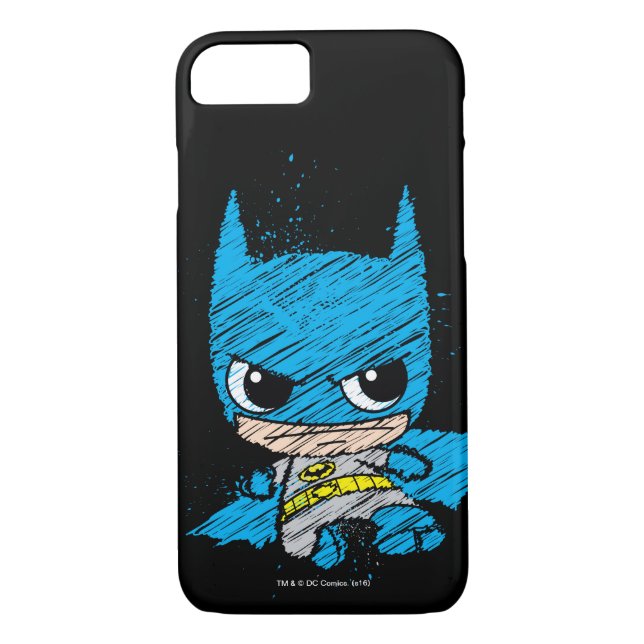 Funda De Case-Mate Para iPhone Mini esbozo de Batman (Reverso)