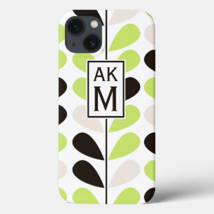 Funda Para iPhone 13 Mini estuche para iPad con motivos florales en bla