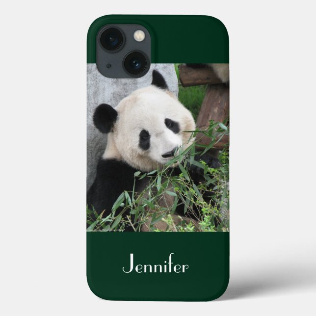 Funda De Case-Mate Para iPhone mini fondo del verde de la panda gigante de la (Reverso)