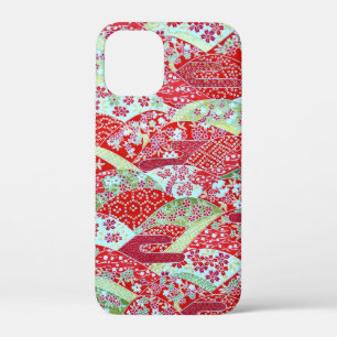 Mini Funda japonés rojo floral originami iPhone 1