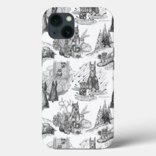 Funda Para iPhone 13 MINI SCHNAUZER Terrier Black Toile