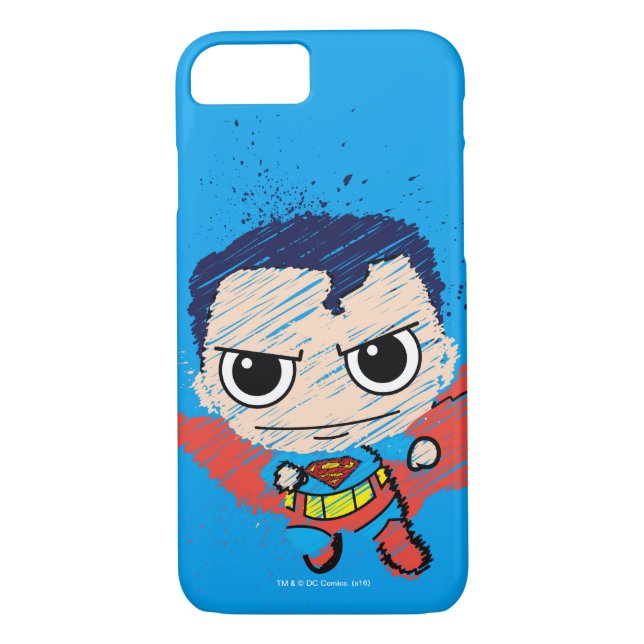 Funda De Case-Mate Para iPhone Mini Superman Sketch (Reverso)