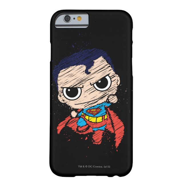 Funda De Case-Mate Para iPhone Mini Superman Sketch - Volando (Reverso)