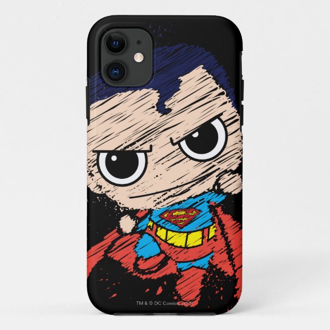 Funda De Case-Mate Para iPhone Mini Superman Sketch - Volando (Reverso)