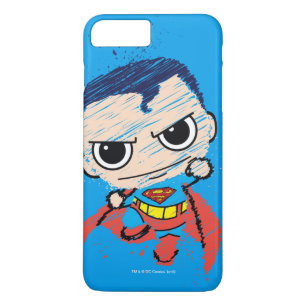 Funda Para iPhone 8 Plus/7 Plus Mini Superman Sketch - Volando