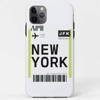 Funda Para iPhone 11 Pro Max Mini tarjeta de embarque de Nueva York