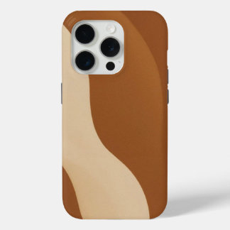 Funda Para iPhone 15 Pro "Minimal Coffee & Mocha Tone Phone Case Trendy