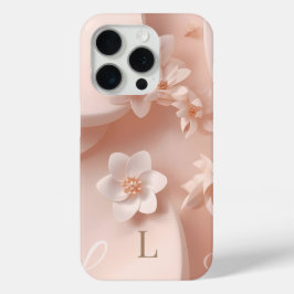 Funda Para iPhone 15 Pro Minimal Letter L Phone Case – Calm Aesthetic Monog