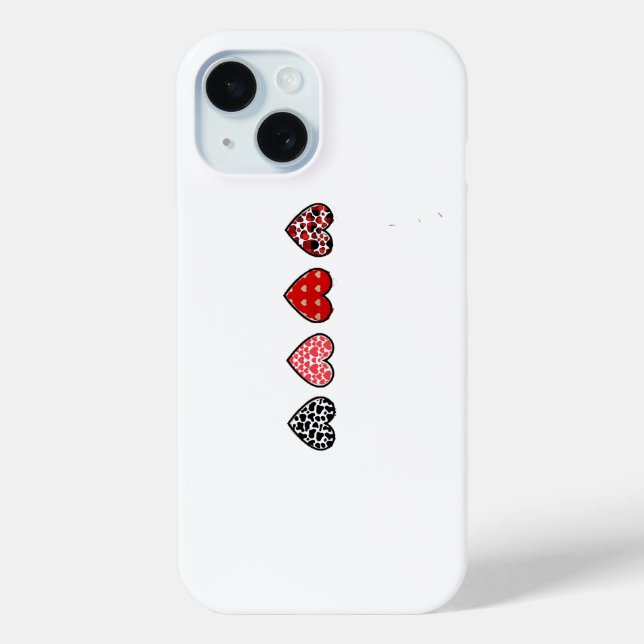 Funda De Case-Mate Para iPhone minimal valentine hearts / “cute love pattern” (Reverso )