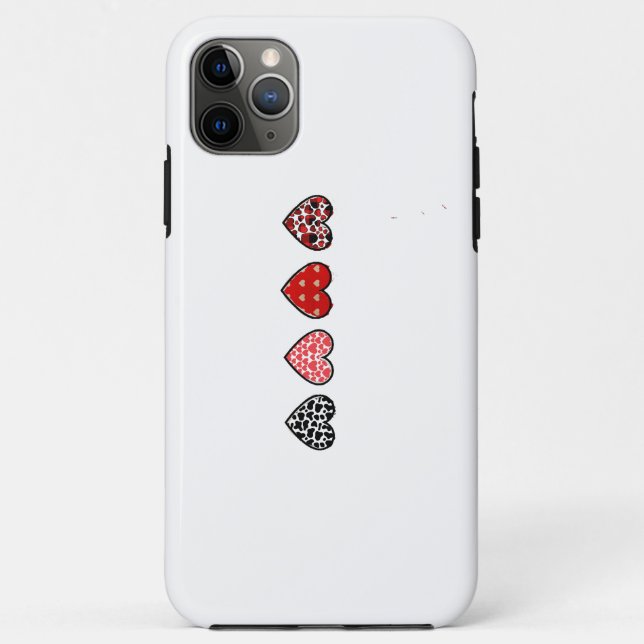 Funda De Case-Mate Para iPhone minimal valentine hearts / “cute love pattern” (Reverso)