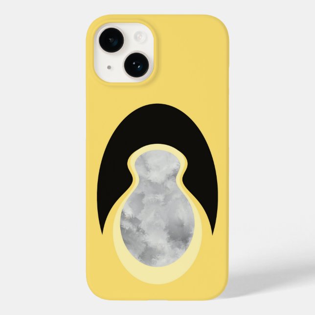 Funda De Case-Mate Para iPhone Minimalist Abstract Yellow Cloud-Seed (Reverso )