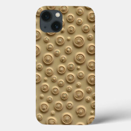 Funda Para iPhone 13 Minimalist Khaki iPhone Case with Spiral Texture