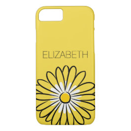 Funda Para iPhone 8/7 Minimalist Modern Elegant Daisy flower and text