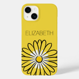 Funda Para iPhone 14 De Case-Mate Minimalist Modern Elegant Daisy flower and text