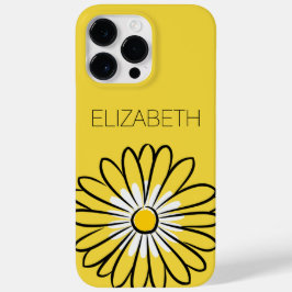 Funda Para iPhone 14 Pro Max De Case-Mate Minimalist Modern Elegant Daisy flower and text
