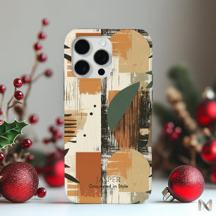 Funda Para iPhone 15 Pro Max Minimalista abstracto terroso - Naturaleza orgánic